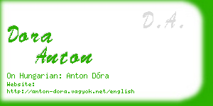 dora anton business card