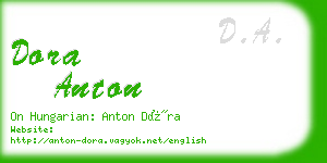 dora anton business card